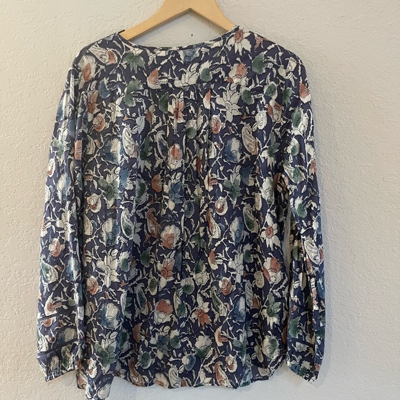 Boho Lucky Brand Floral Blouse Top Plus Size - Picture 3 of 4